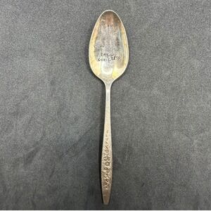 "Happy Camper" Stamped Silver‎ Plated Spoon Vintage Collectible Spoon